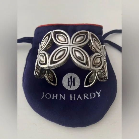 John Hardy Sterling Silver Retired Kawung Cuff Bracelet